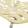 thumbnail image 5 of LeisureMod Modern Asbury Dining Chair with Chromed Legs-Color:Cream, 5 of 8