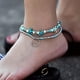 thumbnail image 5 of Tobillera De Tortuga Con Estrella De Mar Azul, Abalorios De Doble Capa, Tobillera Bohemia Hecha A Mano En El Mar, Joyería Para Pie Para Mujer Y Niña Advancent AP006889-01, 5 of 6