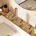 thumbnail image 2 of Yayeee Faucet Mat for Kitchen Sink 30" Diatomite Long Splash Guard Pad, Retro Abstract Pattern, 2 of 7