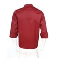 thumbnail image 4 of XUNZOO Unisex Chef Jacket Coat Food Service Uniform Shirt Tops Cooking Workwear for Men Women Burgundy Long Sleeve XL, 4 of 7