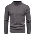 thumbnail image 2 of jsaierl Mens Sweater Knit Mock Neck Slim Casual Top Shirt Long Sleeve Solid Pullover Sweater, 2 of 6