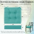 thumbnail image 2 of Outdoor Chair Cushions Set of 2, Patio Cushions for Outdoor Furniture, Tufted Waterproof Outdoor Chair Pads, 19 x 19 Inch, Beige, 2 of 14