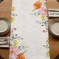 thumbnail image 5 of Table Runners 70 Inches Long Dress Scarves, Gnomes Easter Farmhouse Coffee/Dining/Kitchen Table Decor, Holiday Table Runner, Eucalyptus Spring Floral Eggs Leaves Rustic 13x70 Inch, 5 of 9