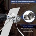 thumbnail image 3 of Metal Nibbler Drill Attachment, Double Head Sheet Metal Cutter for Iron, Steel, Copper, Aluminum - Compatible with 12V/21V Lithium Drills, 3 of 5