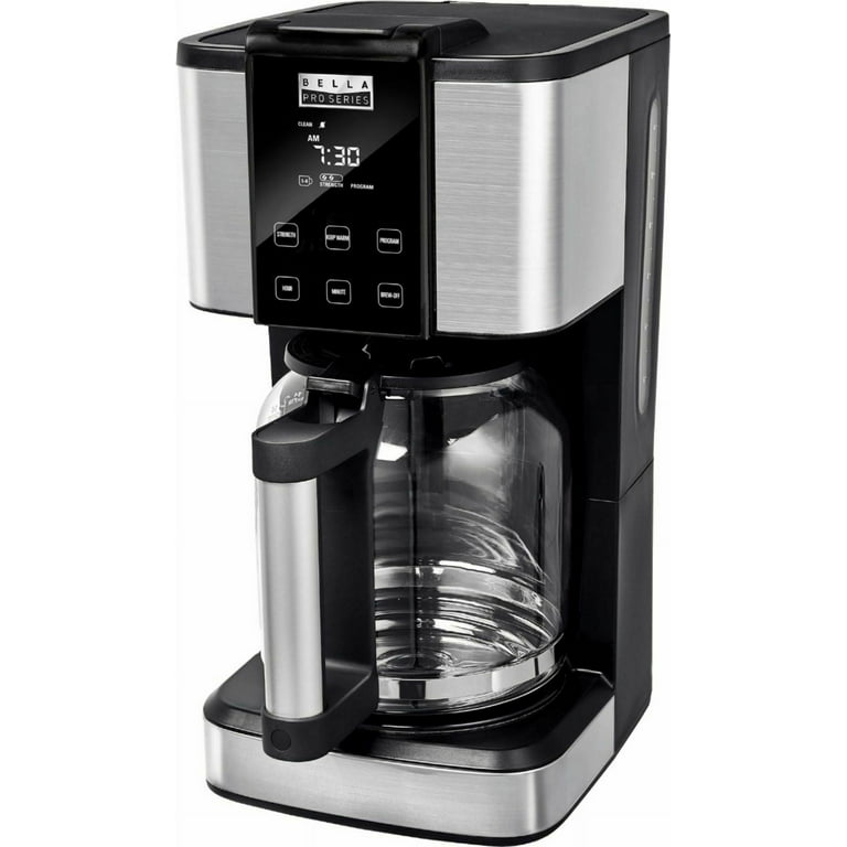 Bella Pro Series - 12-Cup Programmable Coffee Maker - Stainless Steel