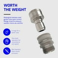 thumbnail image 4 of New Garden Hose Stainless Steel ¾” Quick Connect Fitting Plug & Coupler Set of 1, 4 of 6