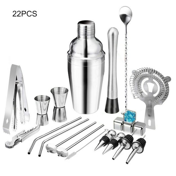 22 PCS Stainless Steel Cocktail Cocktail Shaker Kit Shaker Cocktail Shaker Kit For Party Bar Home