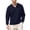 Navy, variant on Men's V Neck Sweater Pullover Long Sleeve Cable Knit Textured Casual Loose Fit Solid Color Top with Ribbed Cuffs and Hem Soft Knit Fabric Spring Fall Winter Everyday Wear Basic Layer Black XXL