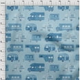thumbnail image 4 of oneOone Cotton Jersey Baby Blue Fabric Bus Sewing Craft Projects Fabric Prints By Yard 58 Inch Wide, 4 of 6