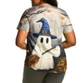 thumbnail image 3 of DIOAZUD Women's Plus Size Halloween T-Shirt Short Sleeve Crew Neck Spooky Graphic Tees Lightweight Casual Fall Tops M-5XL, 3 of 6