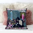 thumbnail image 3 of Amrita Sen Designs CAPL998FSDS-BL-16x16 16 x 16 in. Empress Hall Suede Blown & Closed Pillow - Turquoise, Grey & Pink, 3 of 4