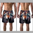 thumbnail image 3 of luoweisi Men's Beach Shorts Quick Dry Swim Trunks with Mesh Lining Wolf 2XL, 3 of 5