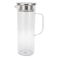thumbnail image 3 of Botella de agua fría de 1100 ml, jarra transparente para agua fría, jarra para jugo con tapa para uso doméstico, tapa de acero inoxidable., 3 of 14