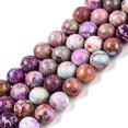 thumbnail image 1 of Natural Imperial Jasper Beads Strands Dyed Round Medium Orchid 8~8.5mm Hole: 1mm about 46~51pcs/strand 15.35~15.75 inch(39~40cm), 1 of 5