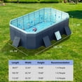 thumbnail image 2 of Beuway 101"Foldable Swimming Pool for 1-6 People,Non-Inflatable Above Ground Garden Pool for Kids,Family(Blue), 2 of 11