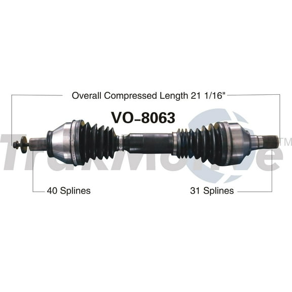 CV Axle Shaft Fits select: 2008-2014 VOLVO XC70