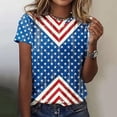thumbnail image 2 of Camisas de Mujer Casual Impreso Cuello Redondo Manga Corta Superior, Blusa de Moda para Uso Diario Y de Fiesta, 2 of 4