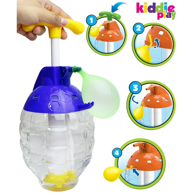 Kiddie Play Water Balloons for Kids with Filler Pump (500 Balloons)
