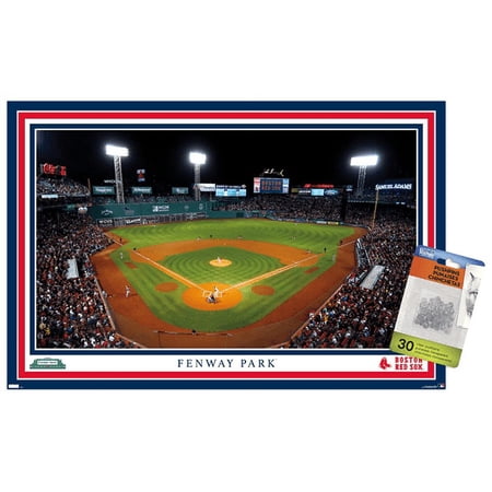 MLB Boston Red Sox – Fenway Park 22 Wall Poster with Push Pins 14.725 x 22.375