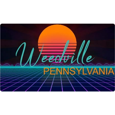 

Weedville Pennsylvania 4 X 2.25-Inch Fridge Magnet Retro Neon Design