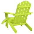 thumbnail image 3 of vidaXL Garden Adirondack Chair with Ottoman Solid Fir Wood Green, 3 of 3