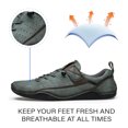 thumbnail image 3 of Mens Lace Up Casual Shoes Lightweight Walking Oxfords Comfortable Non-slip Driving Shoes Breathable and Fashionable Green 11.5 US, 3 of 7