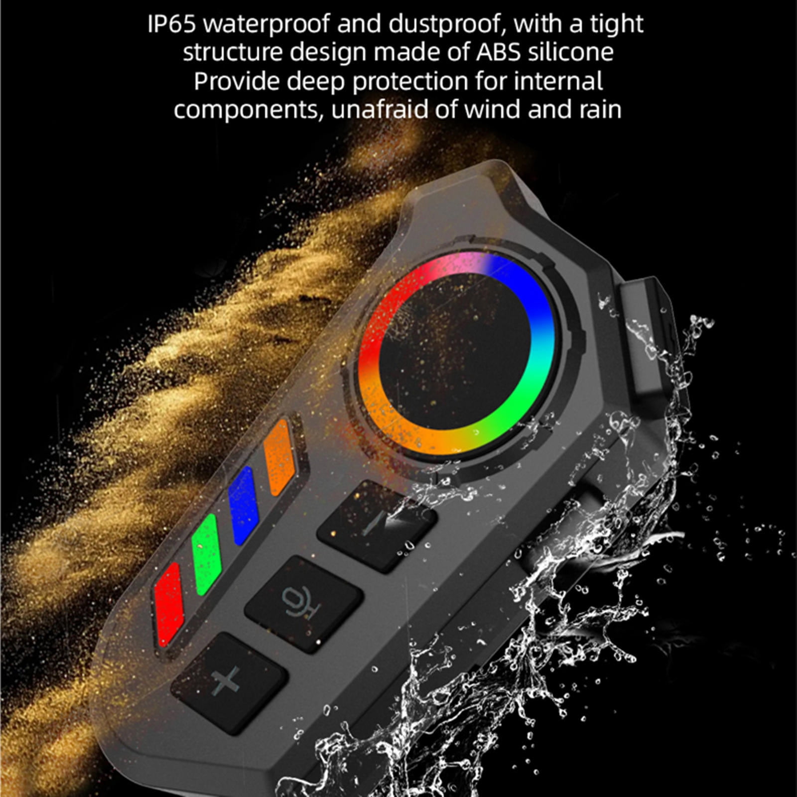 JIAHAOO Stereo Helmet Wireless Device Integrated Microphone 2.4G Wireless Band Long Endurance For Motorcycle Rider Daily Travel And Road Trips