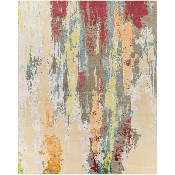 Hauteloom Kabugao Living Room, Bedroom Area Rug - Contemporary - Charcoal, Blue, Olive - 10' x 14'