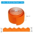 thumbnail image 2 of Unique Bargains 3.9inch x 49.2ftBulletin Board Border Scalloped Trim Paper for Locker Classroom Decor Orange, 2 of 4