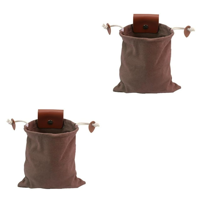 Toystoory Bolsa de forraje PU Mini Mushroom Cosecha Bolsa Llaves Monedas Contenedor Acampar al aire libre Cinturón marrón Type2 NO2 Toystoory CBP193818