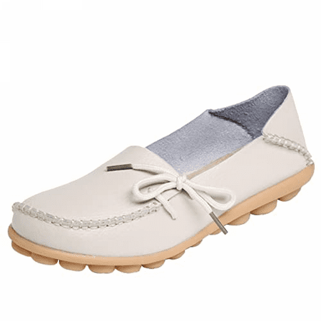 

Rush Loafers for Women Casual Slip on Dress Loafers Womens Comfortable Leather Driving Shoes Outdoor Walking Flats Shoes----Beige（Size 43） S1924