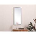 thumbnail image 3 of Home Decorative Modern Metal Frame Rectangle Mirror 14X28" - Grey, 3 of 7
