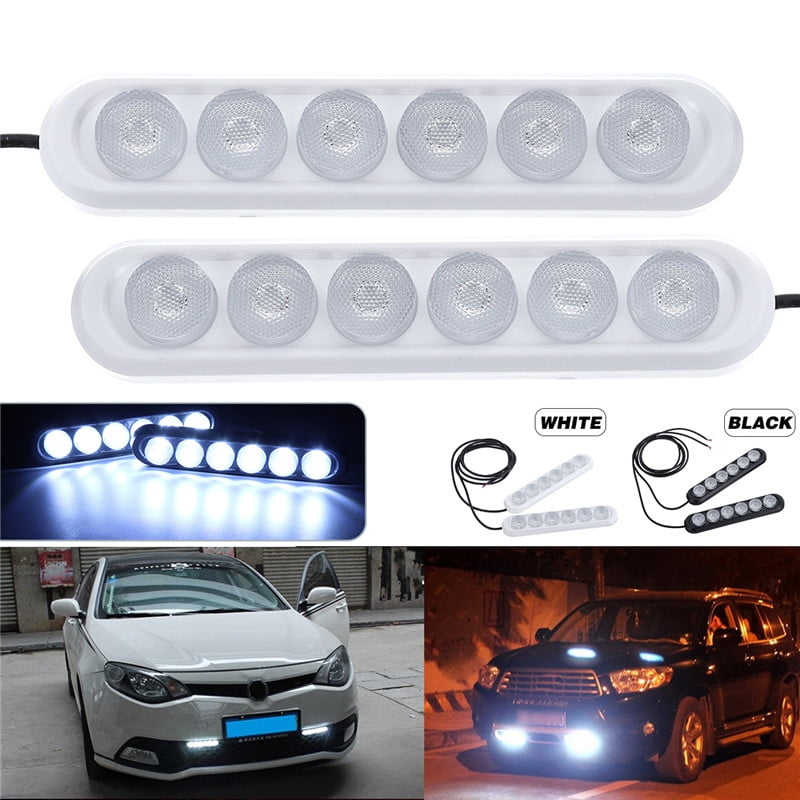 2PCS 12LED 36W 65007000K Waterproof IP67 Car Daytime Running Lights