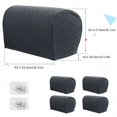 thumbnail image 2 of PENGXIANG 4 Pcs Housse d'Accoudoir Extensible pour Fauteuils Canapé Gris, 2 of 7