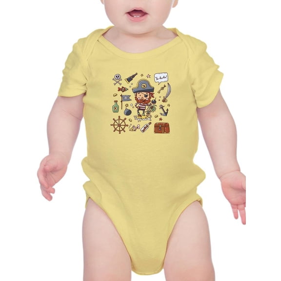 Pirate Treasures Bodysuit Infant -Image by Shutterstock,  6 Months