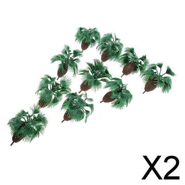 Paquete de 10 piezas de palmera de Plástico perfke modelo tren paisaje ferroviario 1/100