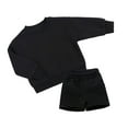 thumbnail image 4 of piuwrlz Shirt and Shorts Set for Baby Boys Girls Long Sleeves Summer Children's Set Black Size 13 Years, 4 of 6