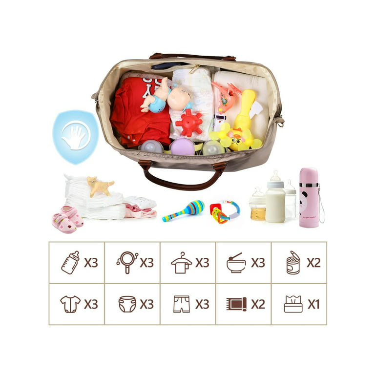 OUNONA 1 Set of 5pcs Baby Diaper Bag Sets changing Nappy Bag For