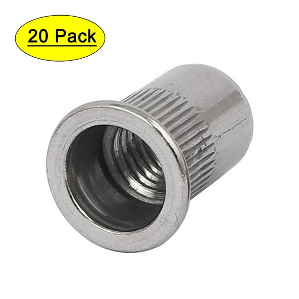Uxcell M12x1.75mm 304 Stainless Steel Knurled Blind Rivet Nut Insert