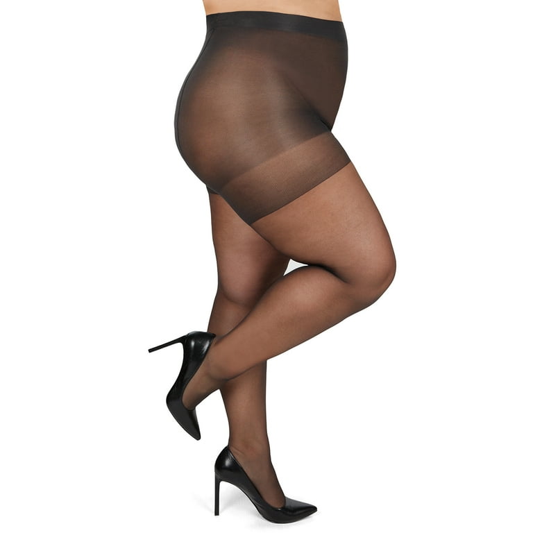 MeMoi Plus Size Curvy Silky Sheer Control Top Pantyhose Mens Male Walmart