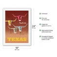 thumbnail image 2 of Texas - Texan Longhorns - Vintage Airline Travel Poster by Joseph Charles Parker c.1953 - Japanese Unryu Rice Paper Art Print (Unframed) 18 x 24 in, 2 of 4