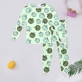 thumbnail image 2 of JIAYUE Girls Two Piece Sleepwear Set Soft Stretchy Long Sleeve Crew Neck Halloween Print Tops Jogger Pants Loose Fit Sleepwear Lightweight For Home Party Holiday Daily Loungewear, 2 of 3
