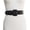 Black, variant on Snakeskin-Embossed Stretch Belt, Dark Gray, Small/Medium