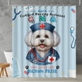 thumbnail image 2 of Just a Certified Nursing Assistant Cna Who Loves Her Bichon Frise Shower Curtain Bichons Dog Lovers Gifts Idea Waterproof Bathroom Bathtub Curtain - 00003, 2 of 5
