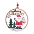 thumbnail image 1 of Adornos colgantes navideños Adorno colgante navideño Ligero de madera para Navidad Papa Noel, 1 of 9