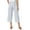 Aliyah Stripe/Cosmos Combo, variant on Anne Klein Womens Elena Cotton Cropped Wide Leg Pants