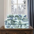 thumbnail image 6 of Superior Paisley Flannel Cotton Sheet Set, California King, Light Blue, 6 of 6