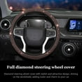thumbnail image 4 of YISITIAN Bling Steering Wheel Cover, Crystal Diamond Steering Wheel Protector for Women Girls, 14-15 Inch Sparkling Rhinestone Decor Accessories, Universal Fit for Most Cars, SUVs, Vans CJ919-49019, 4 of 6