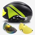 thumbnail image 1 of Casco aerodinámico de bicicleta para hombre y mujer, equipo de protección TT para carrera en carreteras, con lentes para ciclismo incluidos, en variedad de colores, ultraligero Fivean Cascos de ciclismo, 1 of 2