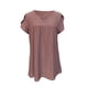 thumbnail image 4 of Lucakuins, camisetas de manga corta para mujer, blusa informal de moda de Color sólido, Tops holgados de verano, ropa de calle Lucakuins moda, 4 of 5